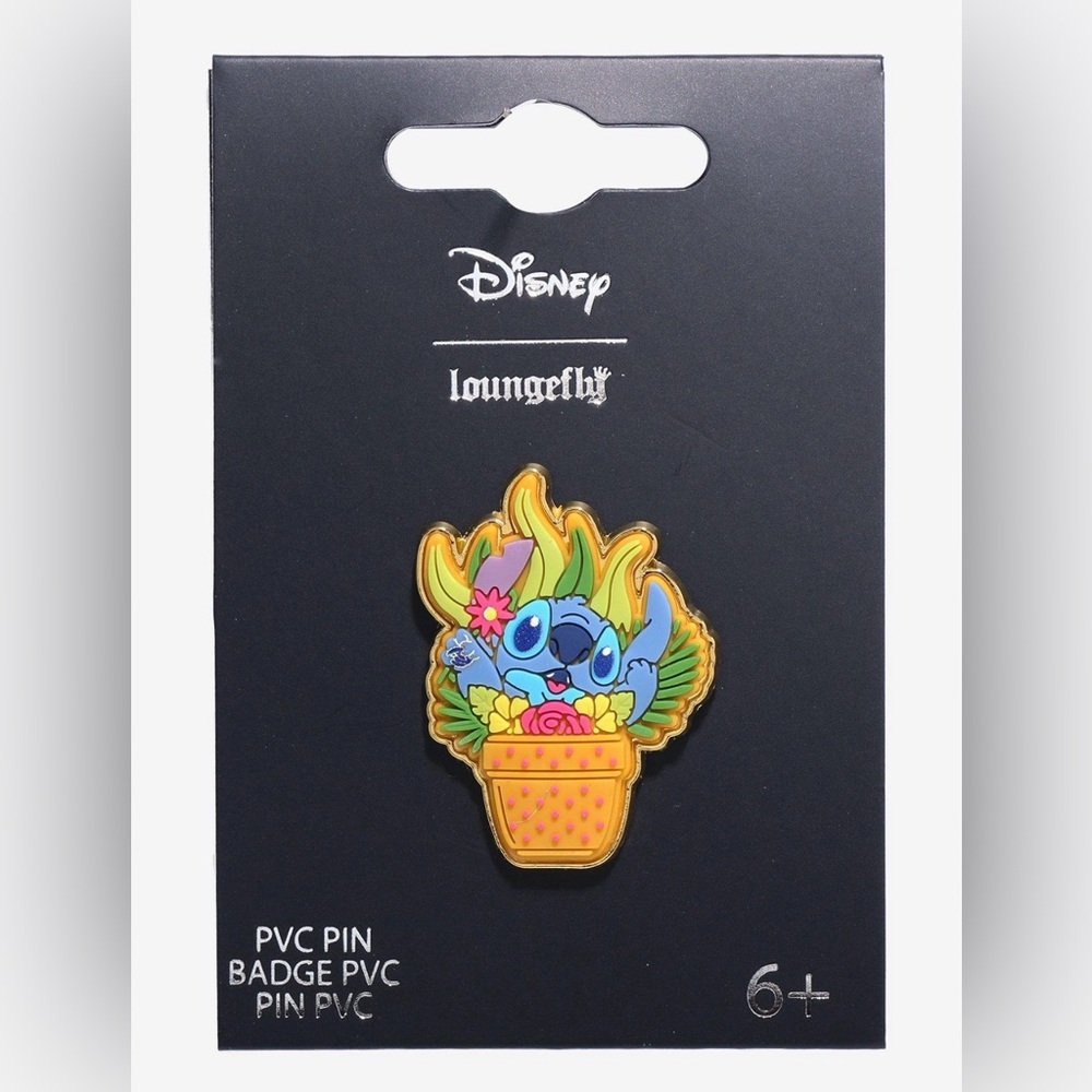 Loungefly Disney Lilo & Stitch Floral Enamel Pin Exclusive